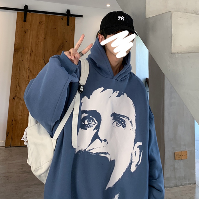 Áo Hoodie Form Rộng Phong Cách Hip Hop Cho Nam