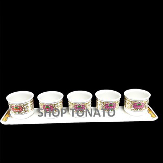 CHUNG BỘ 5 LY THỜ CÚNG FJ020 CAO 5CM