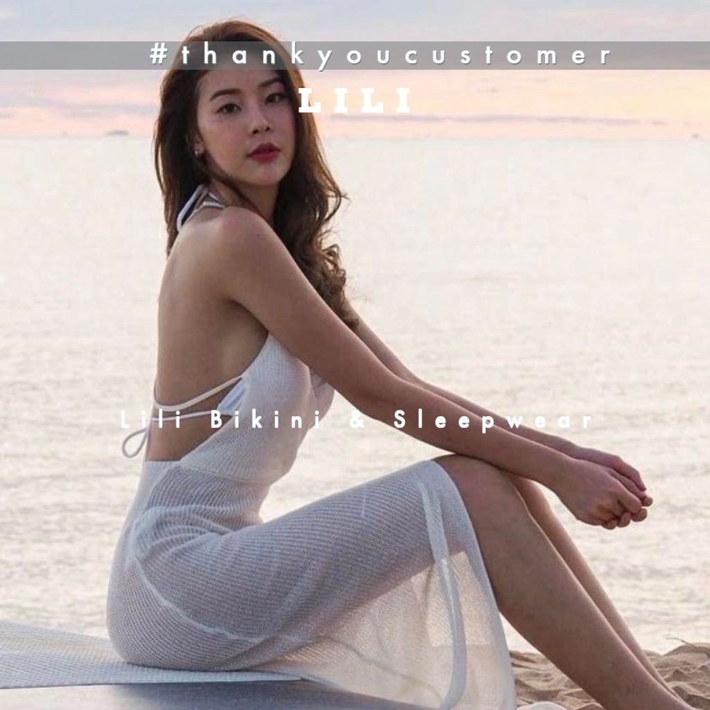 (Không kèm bikini) Váy đầm maxi trắng, áo khoác ngoài bikini siêu hot, gợi cảm cho nữ đi biển