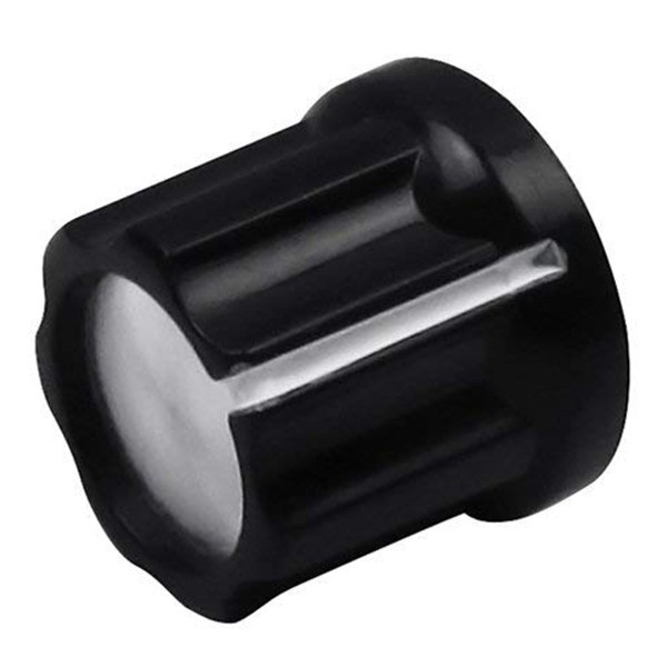 180degree D-Type Shaft Guitar Bass Pot Knobs Black Pack Of 12