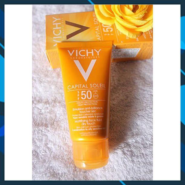 FREESHIP-Kem Chống Nắng Vichy Emusion Ideal Soleil SPF50 Mattifying Face Fluid Dry Touch | BigBuy360 - bigbuy360.vn