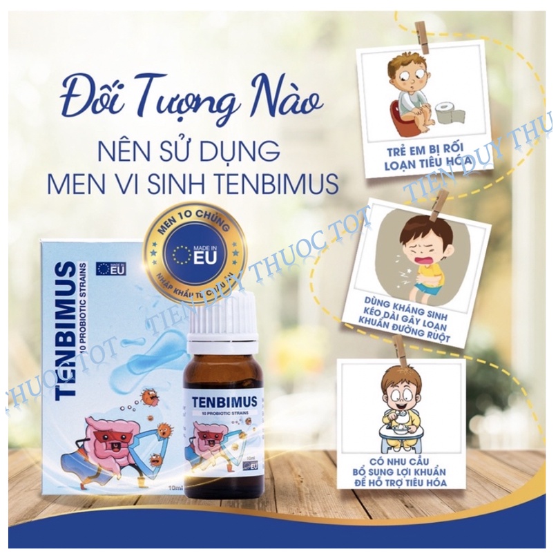 Men vi sinh 10 chủng Tenbimus - Giảm táo bón, tiêu chảy, rối loạn tiêu