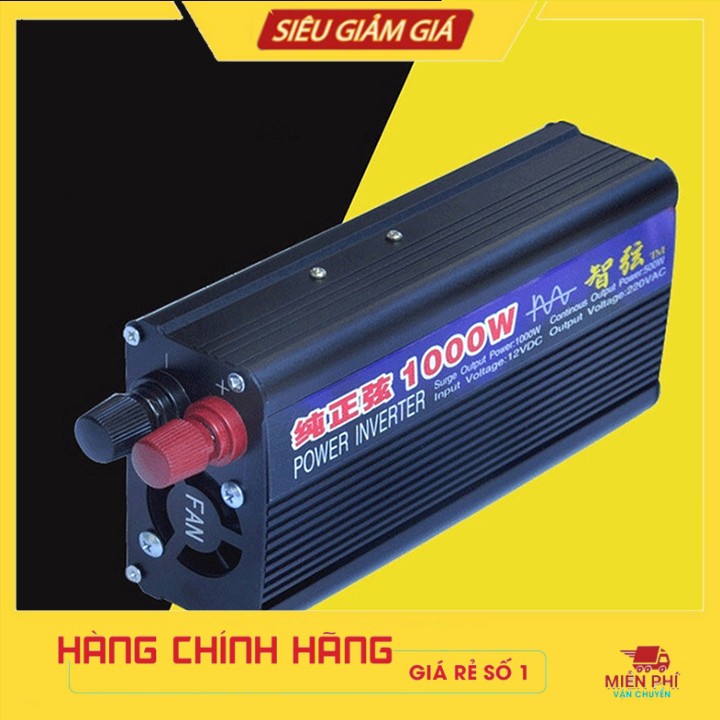 Bộ Đổi Nguồn Điện Sin Chuẩn 12V Lên 220V 1000W