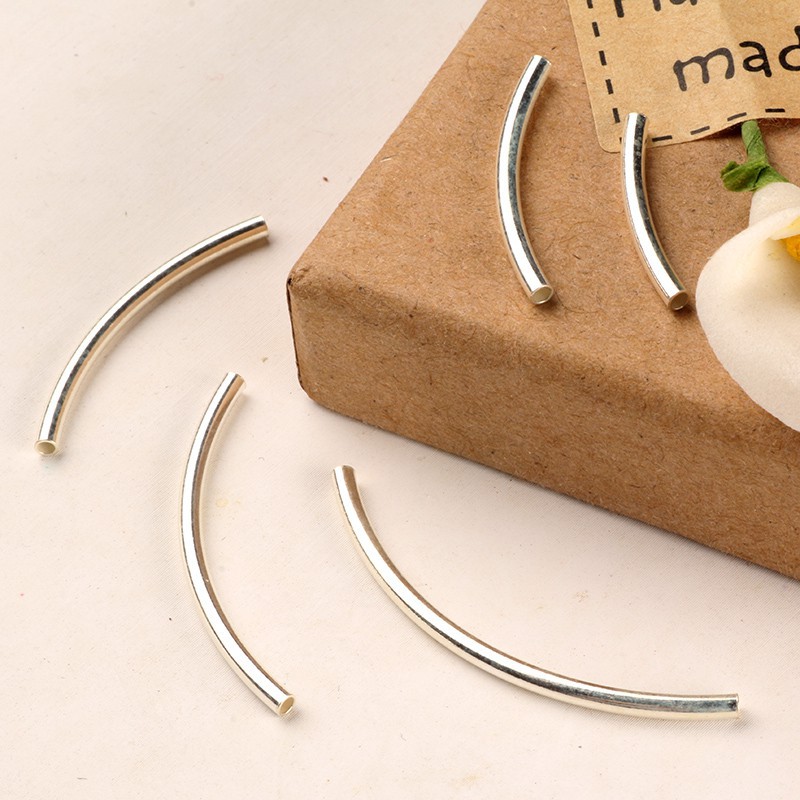 Ống bạc loại trơn làm vòng tay nhiều kích thước Zaly OB11 - nguyên liệu làm vòng tay handmade DIY
