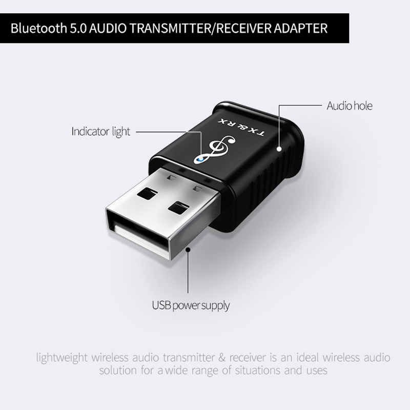 Bộ Thiết Bị Chuyển Đổi 4 Trong 1 Usb Bluetooth 5.0 Tx Device Rx Device Máy Tính Tv Trên Xe Hơi