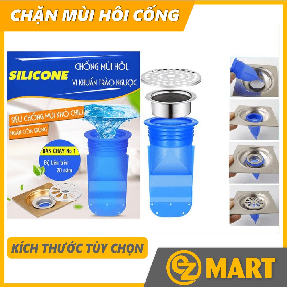 Bộ Ống Chặn Mùi Hôi Thối Cống Ngăn Mùi Hôi Lỗ Thoát Sàn Tự Chọn Kích Thước EZMART