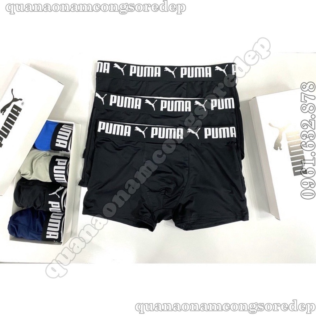 HỘP 5 QUẦN Quần Lót Nam Boxer PUMA - Sịp Nam Cao Cấp PUMA mẫu mới,co giãn mềm mịn hàng chính hãng
