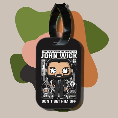 Thẻ hành lý cho túi xách balo du lịch in hình pop culture cartoon series - john wick (nhiều màu)