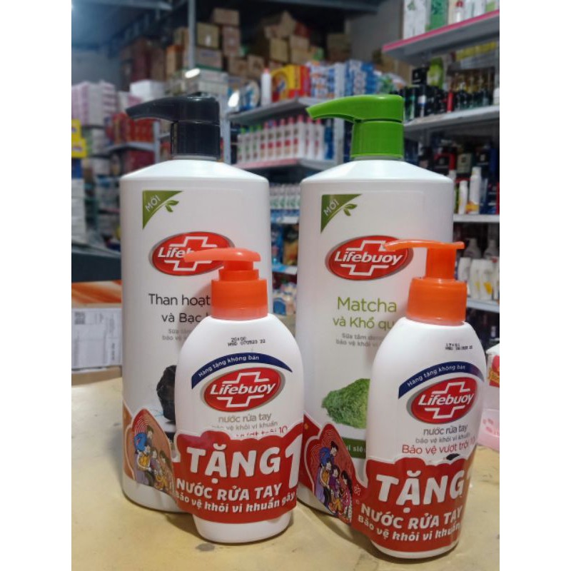 SỮA TẮM MATCHA THIÊN NHIÊN 850g km nước rửa tay 120g