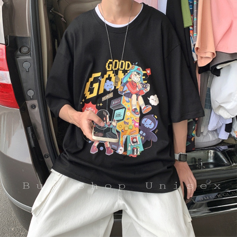 Áo Thun Unisex Nam Form Rộng - TTL866 Chất Thun Cotton Mềm Mát - Áo Phông Nam Tay Lỡ - 3 Màu Cực Đẹp | BigBuy360 - bigbuy360.vn