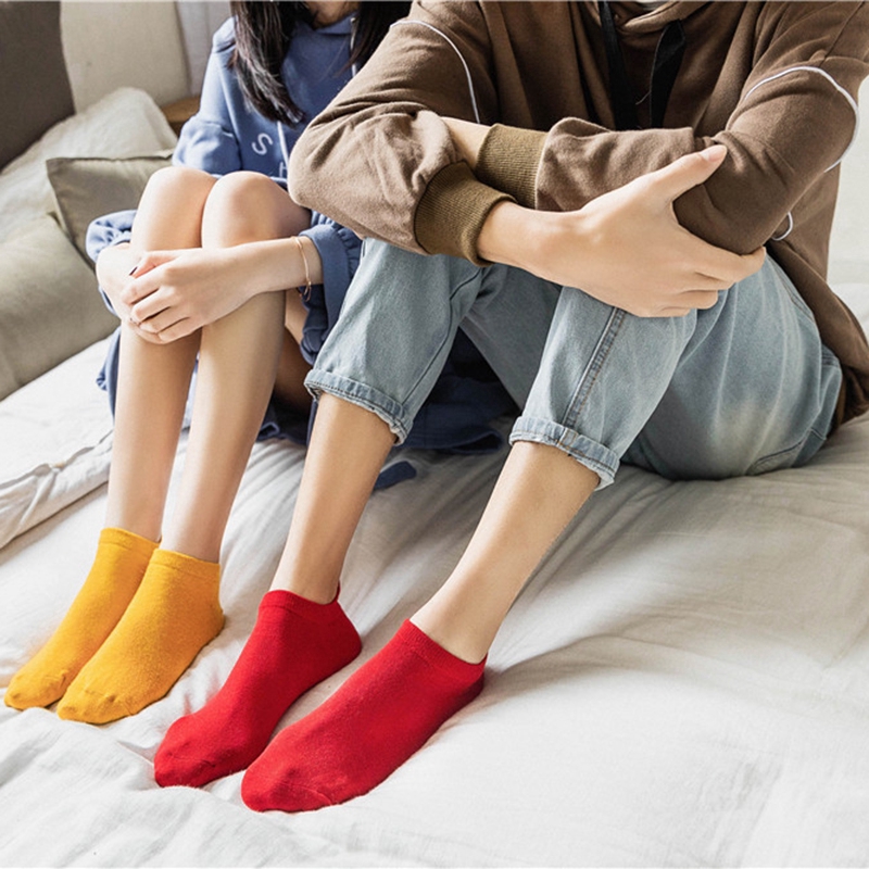 Vớ cotton mắt cá chân thêu hình đôi mắt sáng tạo dành cho cả nam và nữ