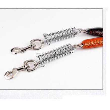 Dây dắt chó lớn + dây  da bò tết cho chó trên 20kg