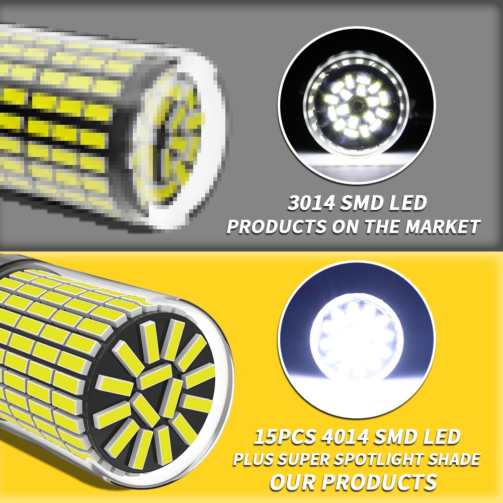 Bộ 2 Đèn LED Tín Hiệu Cho Xe Hơi 1156 BA15S BAU15S 1157 Bay15d T20 7440 7443 T25 3157 4014 150SMD