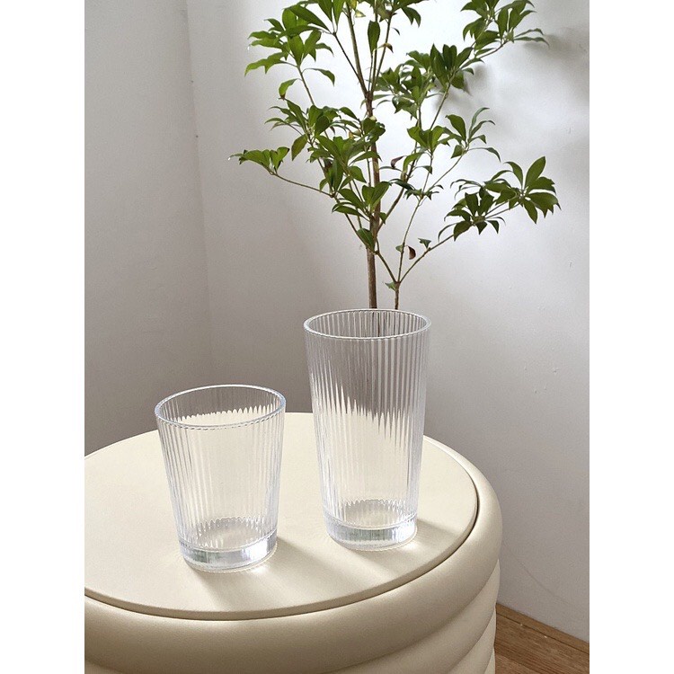 Ly thủy tinh vân dọc cao cấp dung tích 250ml và 360ml