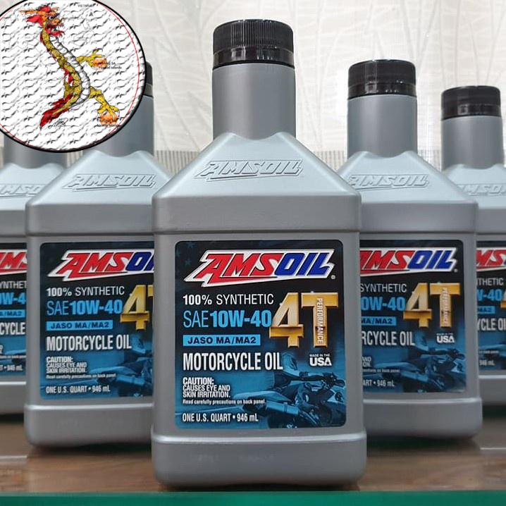 [Giá hủy diệt] Nhớt Amsoil Performance 4T 10W-40 Made in USA 946ml, nhớt Amsoil 4T đến từ Mỹ sử dụng xe số/xe côn tay