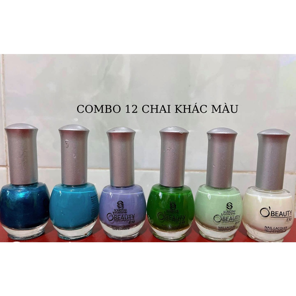 SƠN MÓNG TAY - COMBO 12 CHAI KHÁC MÀU TÔNG ĐẸP - MÀU LÊN CHUẨN - MẪU SỐ 1
