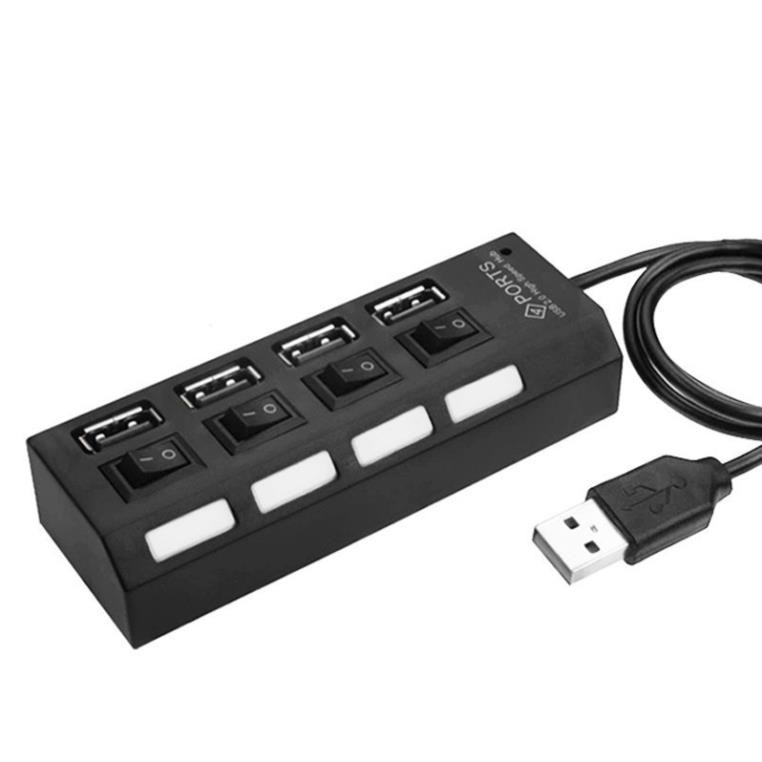 Hub chia USB 1 ra 4 có công tắc 2.0 - Hàng loại 1 - Bảo Hành Chính Hãng - 2T_PC