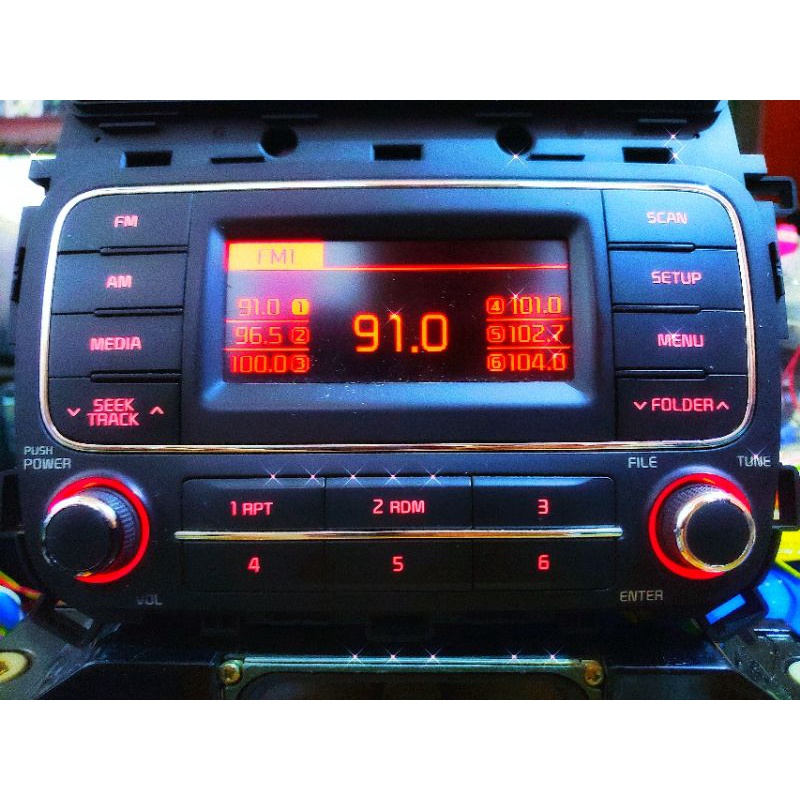 Đầu amply CD radio AUX usb tháo xe KIA K3 K4.