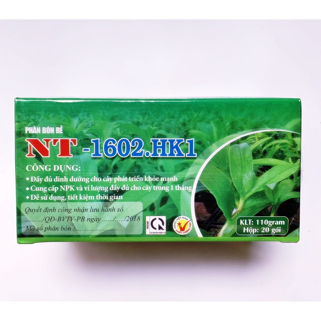 Phân Bón Rễ Tan Chậm Dạng Túi Lọc Chuyên Dùng Cho Phong Lan Và Hoa Kiểng NT 1602 HK1 - Dùng cho mọi giai đoạn