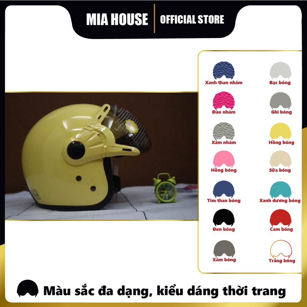 Mũ bảo hiểm GRS A368K nhiều màu - mũ 3/4 đơn giản, đi trong phổ hoặc đi xa đều hợp, hàng chính hãng GRS - bảo hành 1 năm