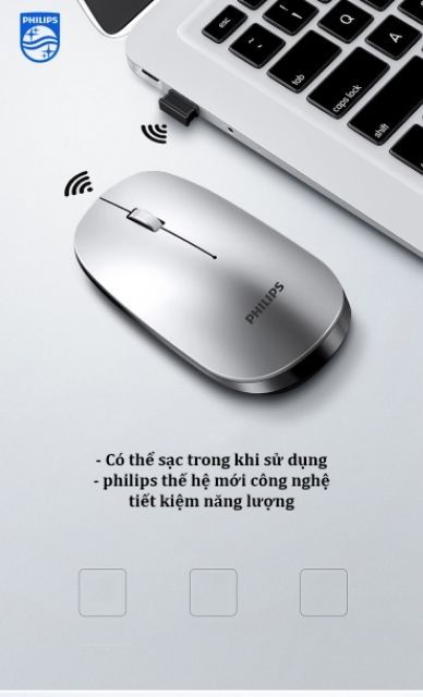 🚛Freeship-CHUỘT KHÔNG DÂY PIN SẠC YÊN LẶNG PHILIPS M305
