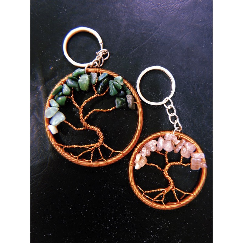Móc khoá Tree of life đá phong thủy (Bảng màu 1)
