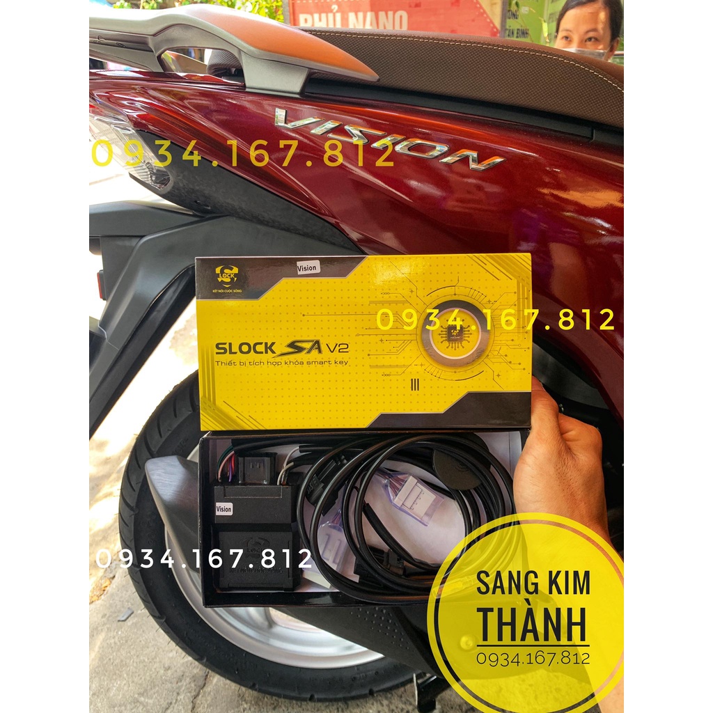 Bộ Chống Cướp 2m Smartkey VISION 2022 2023 Tích Hợp Remote Theo xe CÓ thẻ Từ Cứu Hộ