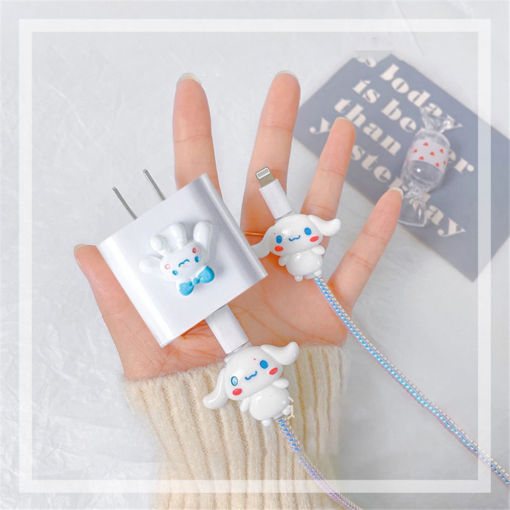 Vỏ Silicon Bảo Vệ Dây Cáp Sạc Iphone 18 / 20W Hình Phi Hành Gia Dễ Thương Ốp