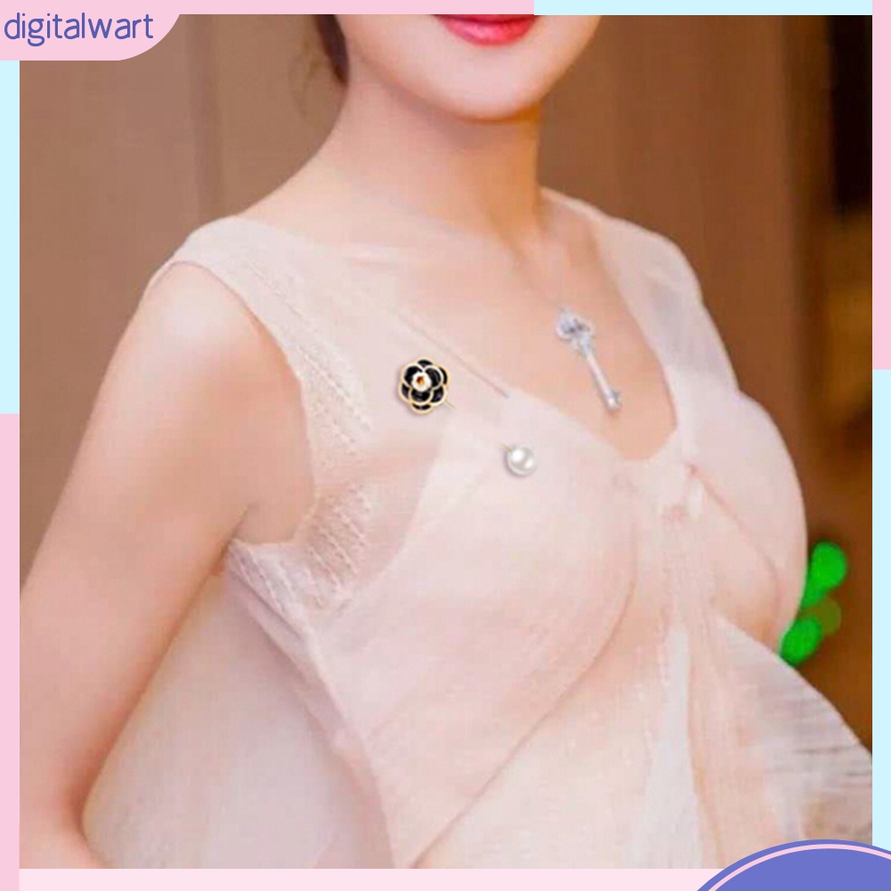 Trâm Cài Áo Hình Hoa Hồng Đính Ngọc Trai Sang Trọng