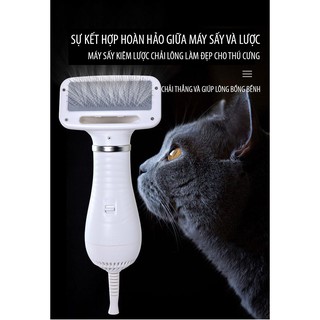 Máy Sấy Kiêm Lược Chải Lông Cho Thú Cưng 2 Trong 1