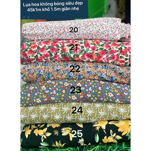 Vải Thea Vu 5m thô trơ be vàng, -2m poly gân mới Đen, -1m poly tập hồng đào,