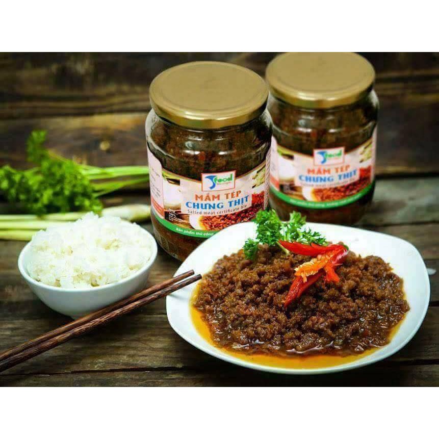 Mắm tép chưng thịt SFOOD⚡Thịt heo sinh học Hoàng Long, Mắm tép biển Cát Bà⚡Lọ 250gr, Không mỳ chính, không chất bảo quản