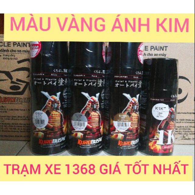 SƠN SAMURAI COMBO SƠN MÂM MÀU VÀNG ĐỒNG ÁNH KIM 123 GỒM 4 CHAI