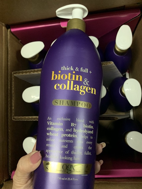 Dầu gội& Dầu Xả Biotin & Collagen OGX, 750ml