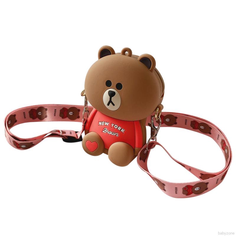 Túi Đeo Chéo Hình Gấu Hoạt Hình Dễ Thương Cho Bé