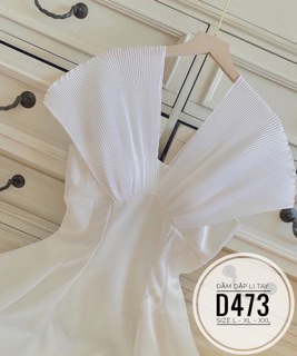 Bigsize Đầm dập li D473