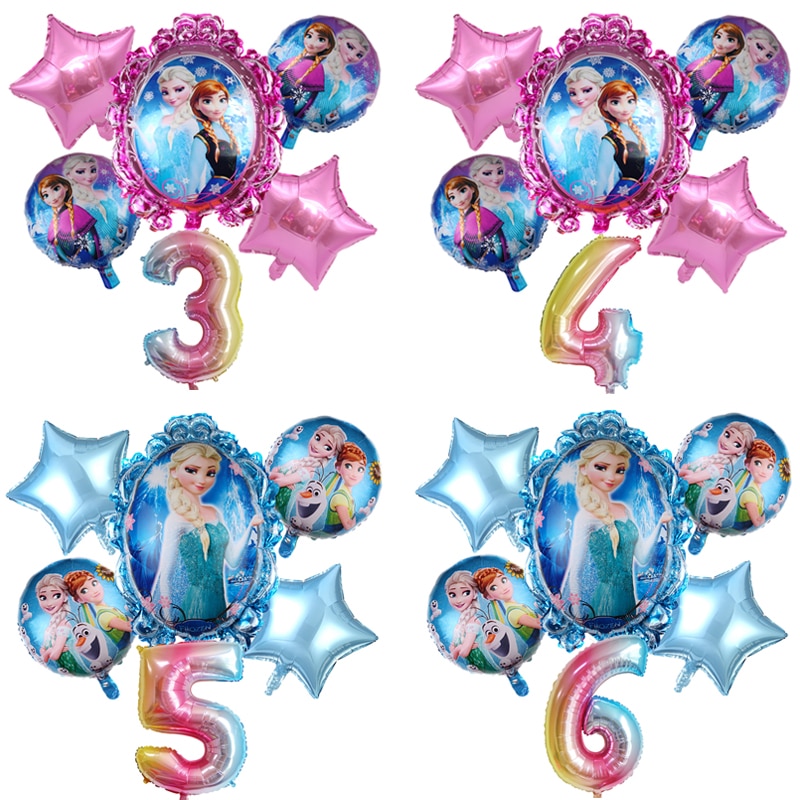 Set 6 Bong Bóng 32 Inch Hình Số Trang Trí Tiệc Sinh Nhật Cho Bé