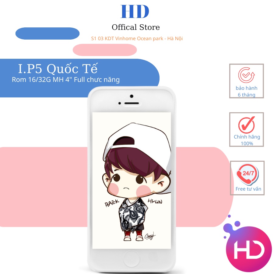 Cụm sản phẩm IP5 / IP 5 / IP 5G 32/16G Tặng phụ kiện bảo hành 1 đổi 1 Điện thoại cũ giá rẻ Duongbimbimm