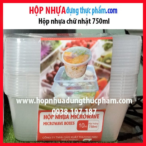 Bộ 10 cái hộp nhựa chữ nhật, tròn cao cấp  đựng kim chi,rau câu, chân gà xả tắc, slim, pate, hải sản