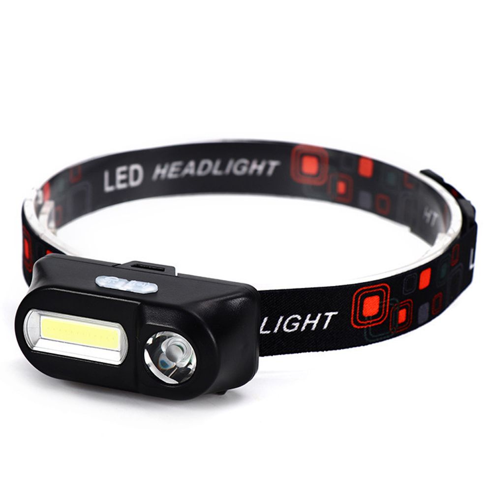 Đèn LED đội đầu nhỏ gọn chống thấm nước có cáp sạc USB tiện dụng dành cho câu cá/ leo núi