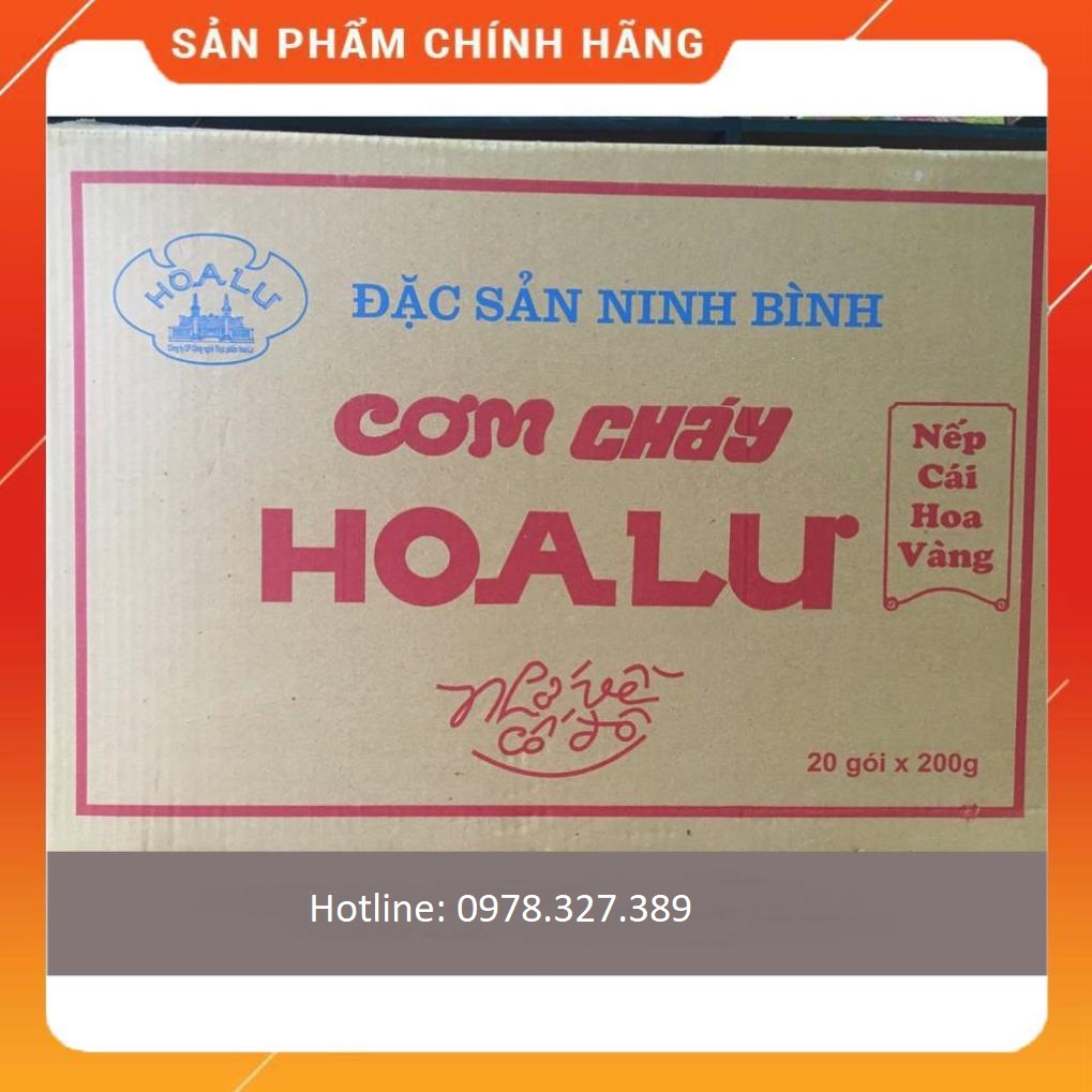 Đặc sản Ninh Bình Combo 20 gói cơm cháy Hoa Lư Nếp cái hoa Vàng
