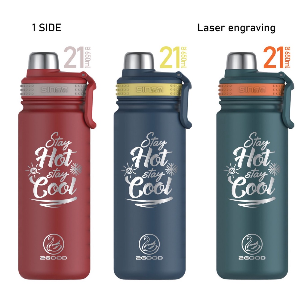 Bình Nhiệt Nóng Lạnh 2GOOD X6 650ml Năm Giữ Nóng 24H, Giữ Đá 48H Hàng Chính Hãng Bảo Hành 5