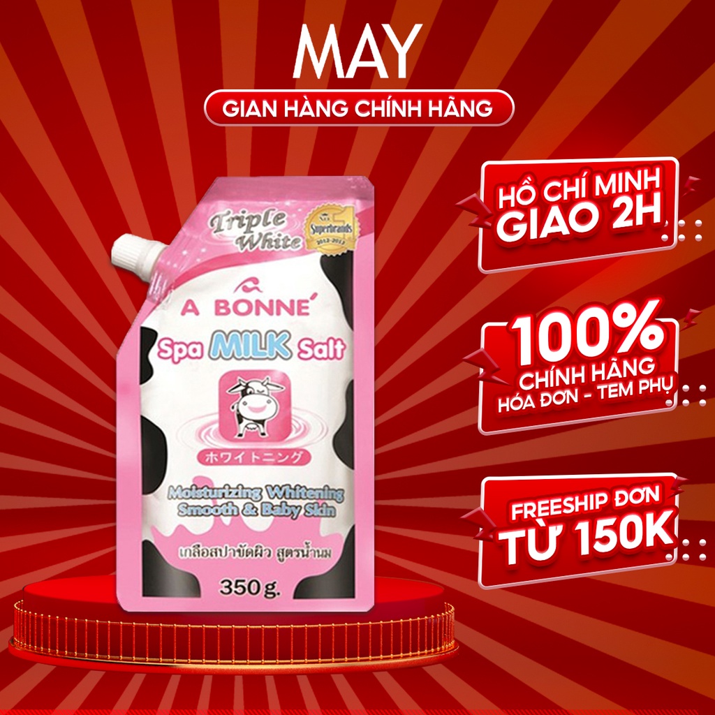 Muối Tắm Sữa Bò Spa A Bonne Thái Lan Giúp Tái Tạo Da, Làm Mềm Da 350g (Có Vòi)