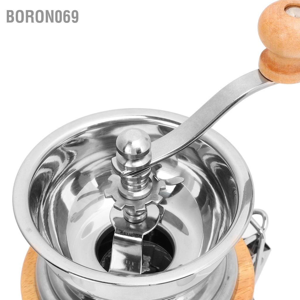 Cối xay cà phê thủ công Máy xay cà phê bằng tay thép không gỉ 304 nhỏ cho văn phòng tại nhà Boron069