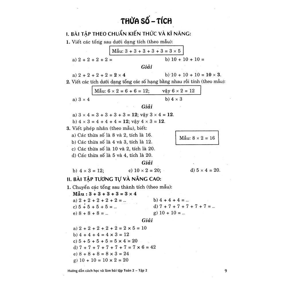 Sách Hướng Dẫn Cách Học Và Làm Bài Tập Toán Lớp 2 (Tập 2)