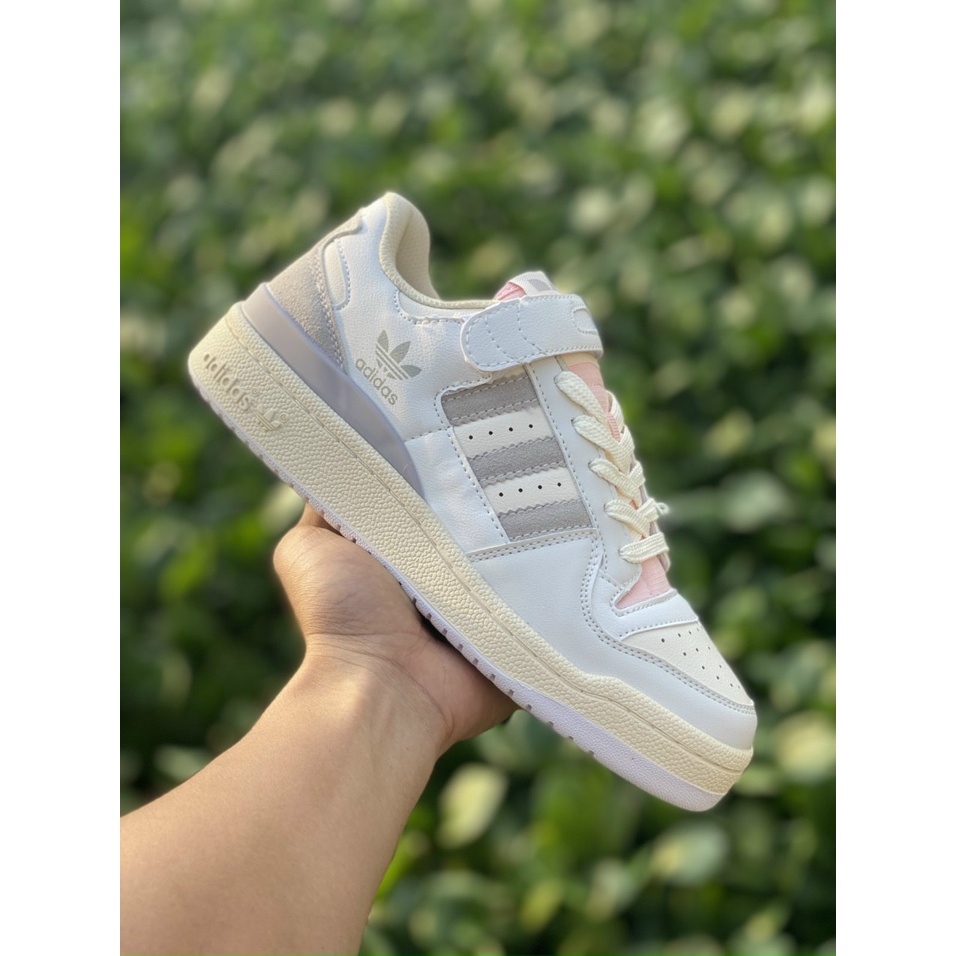 giày thể thao ADIDAS FORUM hồng xám - thể thao nữ