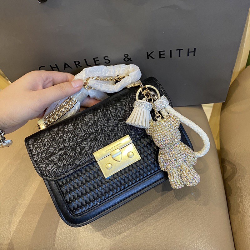 Túi da sần pha đan cói size 19 hàng QC cao cấp