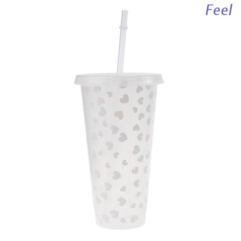 Cốc uống nước có nắp đậy và ống hút thay đổi màu sắc theo nhiệt độ 25oz