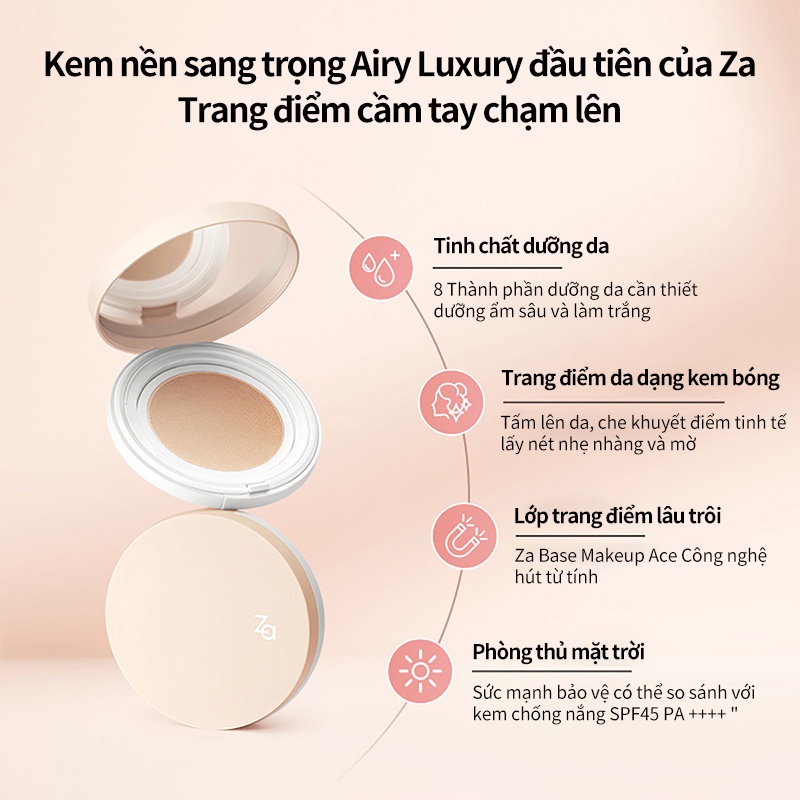 Kem nền che khuyết điểm trang điểm ZA BB SPF45 / PA ++++ 12g
