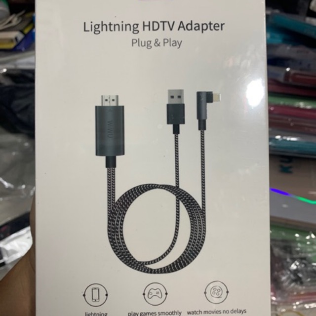 Cáp từ iphone5678,X,ipad4,air12,mini34,...Lên tivi HDMI